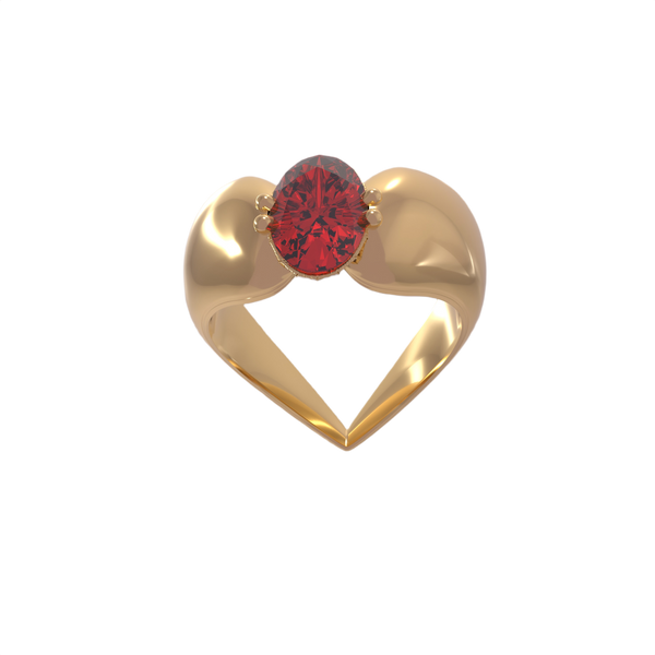 Set Lily Heart Ring